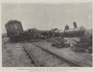 El Desastre del Expreso de Madrid cerca de Dax, los Restos del Vagón Restaurante y la Locomotora de English Photographer