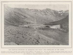 La frontera disputada de Argentina y Chile, la Cordillera de los Andes de English Photographer