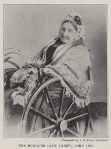 La viuda Lady Carew, nacida en 1798 de English Photographer