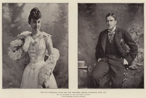 El Duque de Orleans, nacido en 1869, y la Princesa Helena de Orleans, nacida en 1871, hijo e hija del difunto Conde de París
