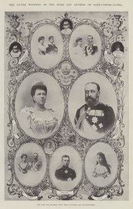 El Duque y la Duquesa de Sajonia-Coburgo-Gotha, con sus hijos y nietos de English Photographer