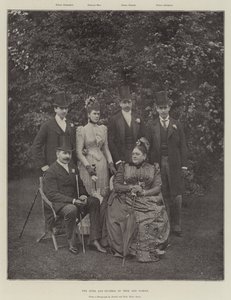 El Duque y la Duquesa de Teck y Familia