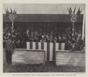 El Duque y la Duquesa de York en la Feria Agrícola, Portsmouth, el Palco Real