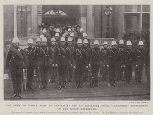 La Visita del Duque de York a Australia, el Destacamento de Voluntarios del 1er Rifle de Middlesex de la Guardia Real de English Photographer