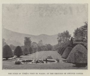 La visita del Duque de York a Gales, en los terrenos del Castillo de Gwydyr
