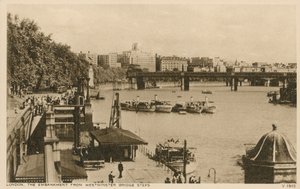 El Malecón desde los Escalones del Puente de Westminster, Londres de English Photographer