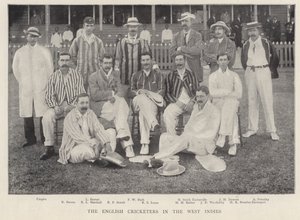 Los jugadores de cricket ingleses en las Indias Occidentales, 1895