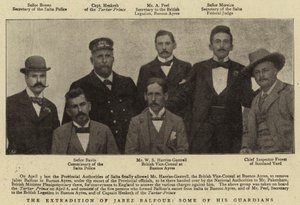 La extradición de Jabez Balfour, algunos de sus guardianes de English Photographer