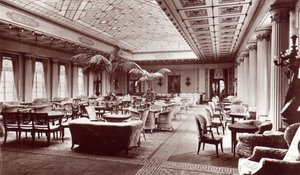 Salón de Primera Clase a bordo del HMS Homeric