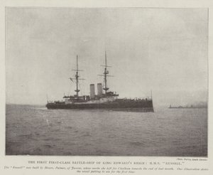 El Primer Acorazado de Primera Clase del Reinado del Rey Eduardo, HMS Russell de English Photographer