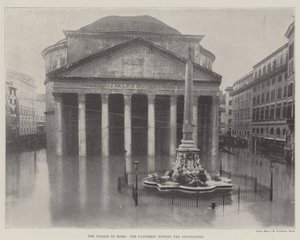 Las inundaciones en Roma, el Panteón durante la inundación de English Photographer