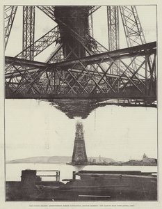 El Puente de Forth, Queensferry Miembro Inferior del Cantilever Norte y Muelle Principal de Garvie (abril de 1889)