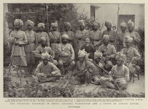 Los Problemas Fronterizos en India, el Coronel Warburton y un Grupo de Afridi Levies de English Photographer