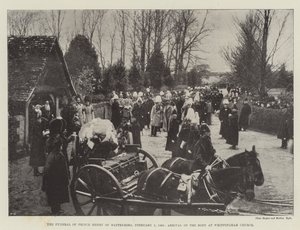 El Funeral del Príncipe Enrique de Battenberg, 5 de febrero de 1896, Llegada del Cuerpo a la Iglesia de Whippingham de English Photographer