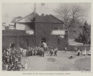 El funeral del Duque de Beaufort en la iglesia de Badminton de English Photographer