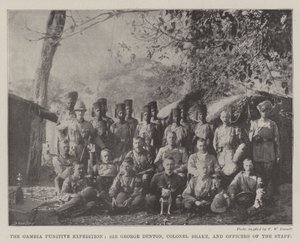 La Expedición Punitiva de Gambia, Sir George Denton, Coronel Brake y Oficiales del Estado Mayor