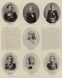 La Visita del Emperador Alemán a la Reina, Retratos de sus Hijos