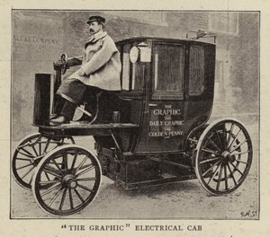 El taxi eléctrico gráfico de English Photographer