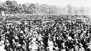 La gran manifestación por el voto femenino en Hyde Park, domingo 12 de junio de 1908 de English Photographer