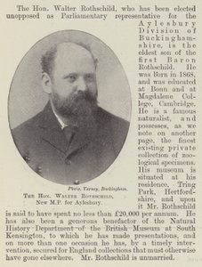 El Honorable Walter Rothschild, nuevo MP por Aylesbury