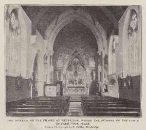 El interior de la capilla en Weybridge, donde tuvo lugar el funeral del Conde de París de English Photographer