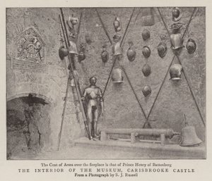 El interior del museo, Castillo de Carisbrooke de English Photographer