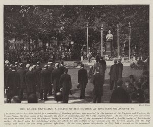El Kaiser desvelando una estatua de su madre en Homburg el 19 de agosto de English Photographer