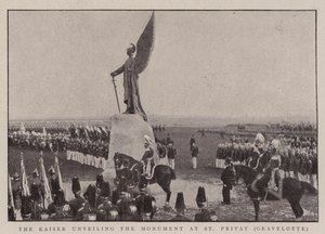 El Kaiser desvelando el monumento en St Privat, Gravelotte