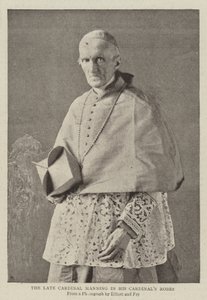 El difunto Cardenal Manning en sus vestiduras de cardenal de English Photographer