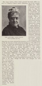 La difunta Sra. Lynn Linton