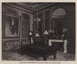 La sala de billar del difunto Presidente en el Elíseo