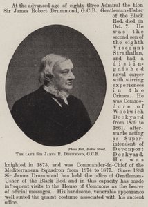 El difunto Sir James R Drummond, GCB de English Photographer