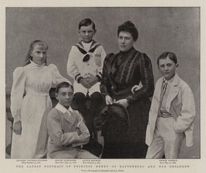 El Último Retrato de la Princesa Henry de Battenberg y sus Hijos de English Photographer