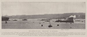 El lanzamiento del HMS Encounter en Devonport