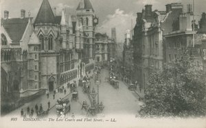 Los Tribunales de Justicia y Fleet Street, Londres de English Photographer