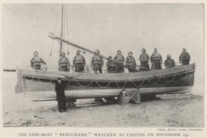 El bote salvavidas Beauchamp, naufragado en Caister el 14 de noviembre de English Photographer