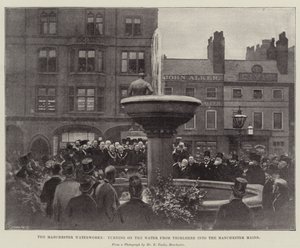 Las obras hidráulicas de Manchester, abriendo el agua de Thirlmere a las tuberías de Manchester de English Photographer