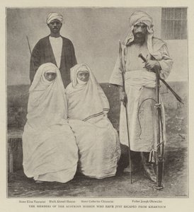 Los miembros de la misión austriaca que acaban de escapar de Jartum de English Photographer