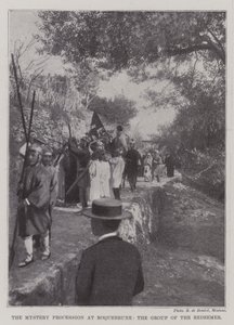 La procesión del misterio en Roquebrune, el grupo del Redentor de English Photographer