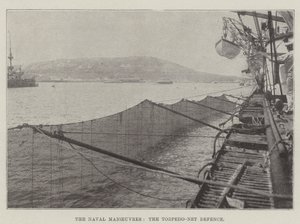 Las maniobras navales, la defensa de la red de torpedos de English Photographer