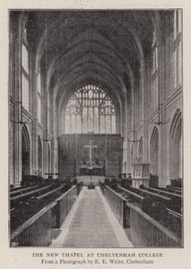 La nueva capilla en el Colegio Cheltenham de English Photographer