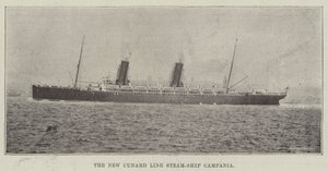 El nuevo barco de vapor de la línea Cunard, Campania