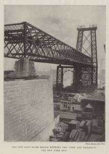 El nuevo puente del East River entre Nueva York y Brooklyn, el extremo de Nueva York de English Photographer