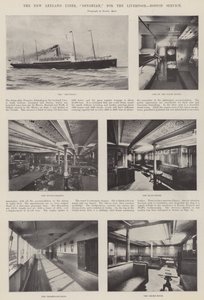 El nuevo transatlántico Leyland, Devonian, para el servicio Liverpool-Boston