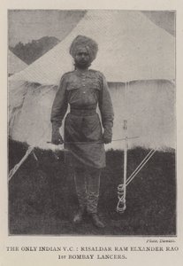 El único VC indio, Risaldar Ram Elxander Rao, 1º Lanceros de Bombay de English Photographer