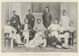 El Equipo de Críquet Representativo Parsee en Bombay, el Equipo Campeón en India de English Photographer