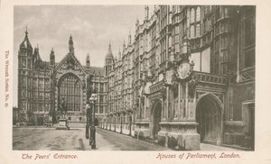 La Entrada de los Pares, Casas del Parlamento, Londres de English Photographer