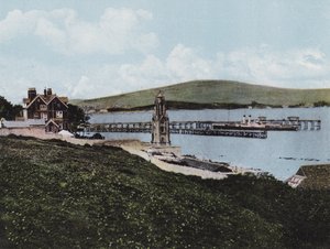 El muelle y la torre del reloj, Swanage de English Photographer