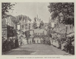 El Príncipe de Gales en Eastbourne, el Arco del Club de Ciclismo