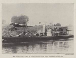 El Príncipe de Gales en Penton Hook Lock, cerca de Chertsey-on-Thames de English Photographer